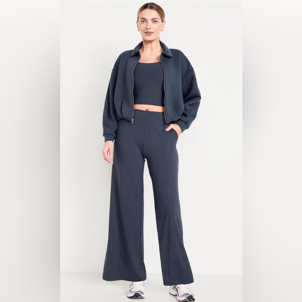 NEW Old Navy Sz XL High Waisted PowerSoft Pull On Wide Leg Trouser Pants